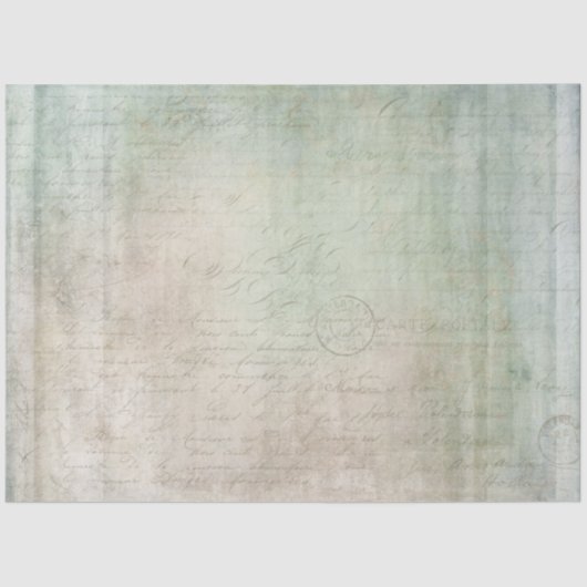 ヴィンテージテクスチャタングリーンブルーエフエメラデクページ 薄葉紙 (正面)