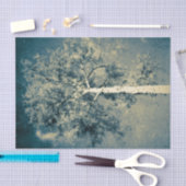 ヴィンテージテクスチャフォレストツリー（灰色の空） 薄葉紙 (クラフト)