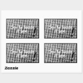 ヴィンテージテクスチャモーション写真ツイードの背景 長方形シール (シート)