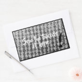 ヴィンテージテクスチャモーション写真ツイードの背景 長方形シール (封筒)