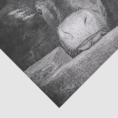 ヴィンテージテクスチャー白黒の田舎牛 薄葉紙 (詳細)