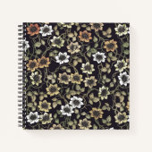 ヴィンテージテクスチャ付きAnemoneフローラ背景 | ノートブック (正面)