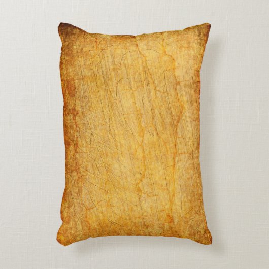 ヴィンテージテクスチャ古い金ゴールド アクセントクッション (正面(垂直))
