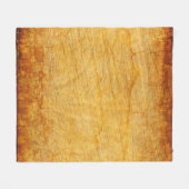 ヴィンテージテクスチャ古い金ゴールド フリースブランケット (正面(横))