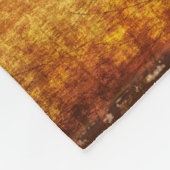 ヴィンテージテクスチャ古い金ゴールド フリースブランケット (角)