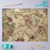 ヴィンテージテクスチャ素朴フローラの分離 薄葉紙 (クラフト)