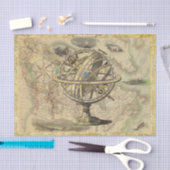 ヴィンテージテクスチャ素朴マップの航海の分離 薄葉紙 (クラフト)