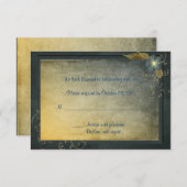 ヴィンテージテクスチャRSVP 出欠カード (正面/裏面)