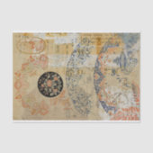 ヴィンテージテクス素朴チャフランスのデザインの切り離し 薄葉紙 (正面)