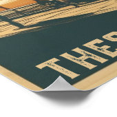 ヴィンテージテッサロニキ市ギリシャ産土産 ポスター (角)