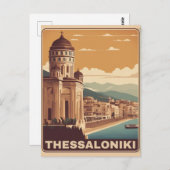 ヴィンテージテッサロニキ市ギリシャ産土産 ポストカード (正面/裏面)