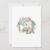 ヴィンテージテディベアかわいい男の子のための赤ちゃんシャワー 招待状 (裏面)