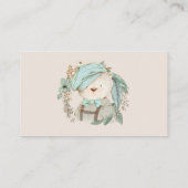 ヴィンテージテディベアかわいい赤ちゃんシャワーおむつラッフル エンクロージャーカード (裏面)