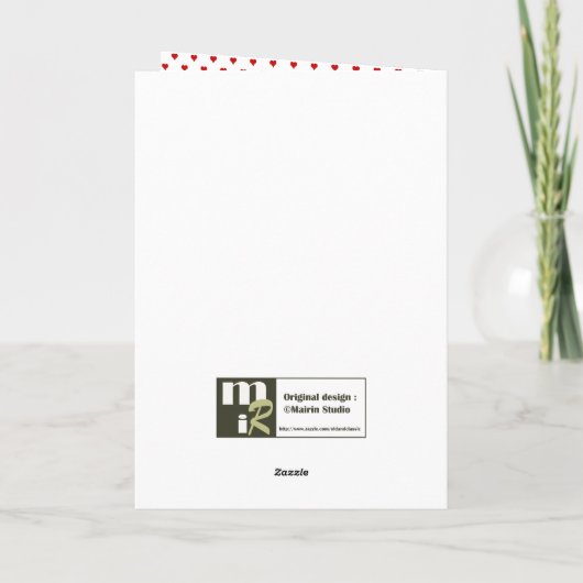 ヴィンテージテディベアバレンタインデーのグリーティングカード シーズンカード (裏面)