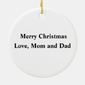 ヴィンテージテディベアピンク1stクリスマスパーソナライズされた セラミックオーナメント (裏面)