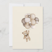ヴィンテージテディベアベビーシャワー招待状 招待状 (裏面)