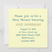 ヴィンテージテディベアベビーシャワー招待状 招待状 (裏面)