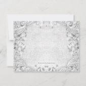 ヴィンテージテディベアーエスニックベビーガールシャワー 招待状 (裏面)