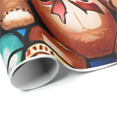 ヴィンテージテディベアーズホリデーギフトラップ ラッピングペーパー (ロールコーナー)