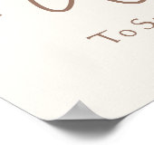 ヴィンテージテディベア赤ちゃんシャワーパーティーウェルカムサイン ポスター (角)