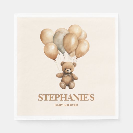 ヴィンテージテディベア遠くにアップ スタンダードランチョンナプキン (正面)