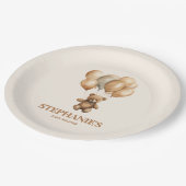 ヴィンテージテディベア遠くにアップ ペーパープレート (アングル)