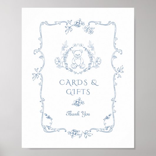 ヴィンテージテディベア陳列カードとギフト ポスター (正面)