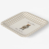 ヴィンテージテディベビーシャワー ペーパープレート (傾斜あり)