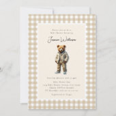 ヴィンテージテディベビーシャワー 招待状 (正面)