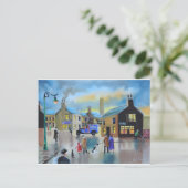 ヴィンテージテトリーティーバン通りシーン絵画ズ ポストカード (スタンド正面)