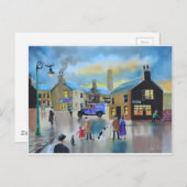 ヴィンテージテトリーティーバン通りシーン絵画ズ ポストカード (正面/裏面)