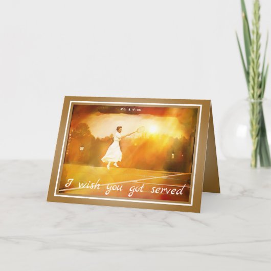 ヴィンテージテニスのトリック写真 カード (正面)