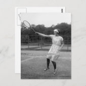 ヴィンテージテニスの衣装， 1920年代 ポストカード (正面/裏面)