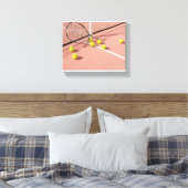 ヴィンテージテニスウォールアート | レトロテニスクラブポスター キャンバスプリント (インサイチュ (寝室))