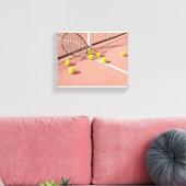 ヴィンテージテニスウォールアート | レトロテニスクラブポスター キャンバスプリント (インサイチュ (リビング))