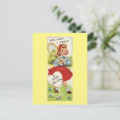 ヴィンテージテニスガールバレンタイン シーズンポストカード (スタンド正面)