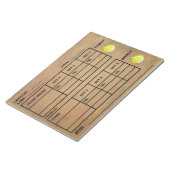 ヴィンテージテニスコアパッド – テニスコアシート ノートパッド (アングル)