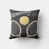 ヴィンテージテニスコックボードデザイン クッション (裏面)