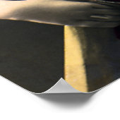 ヴィンテージテニススポーツ，ハッピーガールとラケット ポスター (角)