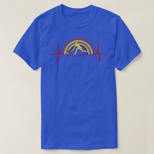 ヴィンテージテニス愛好家のハートビート Tシャツ (デザイン正面)