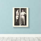 ヴィンテージテニス選手アスリートプロ キャンバスプリント (インサイチュ (ウッドフロア))