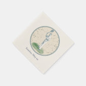 ヴィンテージテニス選手 スタンダードカクテルナプキン (角)