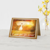 ヴィンテージテニス - メイ・サットン ジャンプ - ユーモア カード (黄色い花)