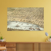 ヴィンテージテネシーの写真の地図(1870) キャンバスプリント (インサイチュ (リビング))