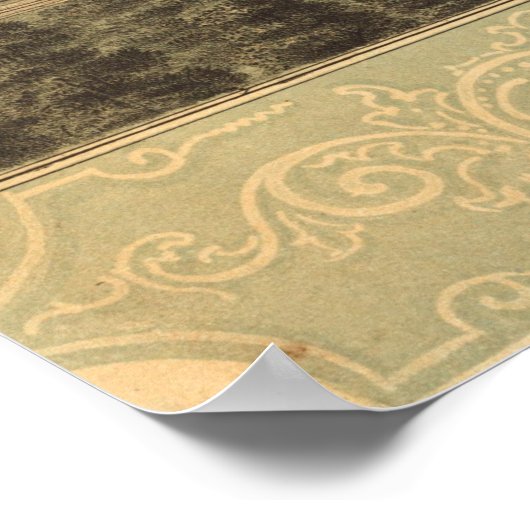 ヴィンテージテネシーの写真の地図(1870) ポスター (角)