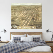 ヴィンテージテネシーの地図（1870年） キャンバスプリント (インサイチュ (寝室))