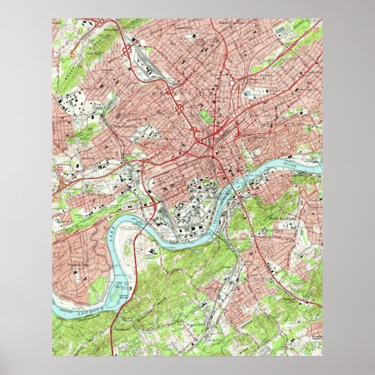 ヴィンテージテネシーの地図(1966年) ポスター (正面)