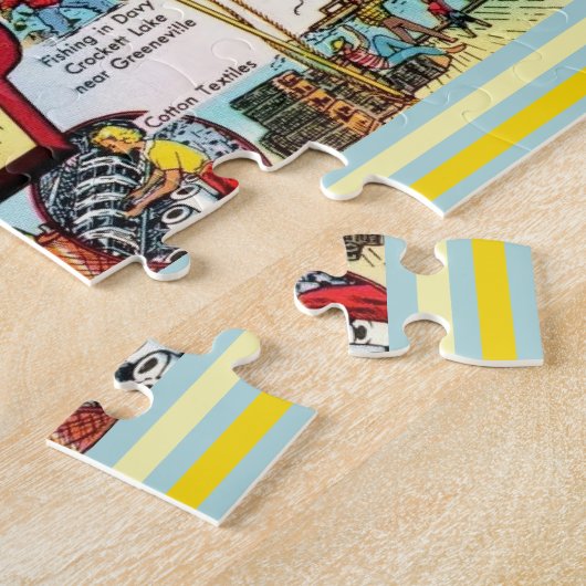 ヴィンテージテネシー地図はがきジグソーパズル ジグソーパズル (側面)