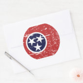 ヴィンテージテネシー州旗 ラウンドシール (封筒)