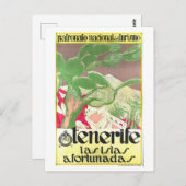 ヴィンテージテネリフェ旅行ポスター ポストカード (正面/裏面)